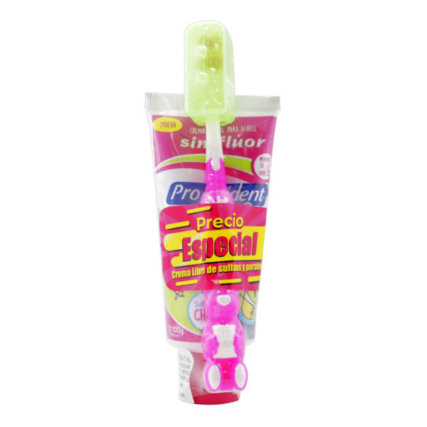 Crema Dental Proquident Kids Fucsi 100 Gr + Cepillo