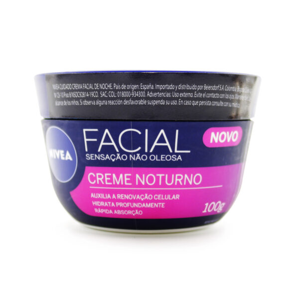 Crema Nivea Cuido Facial Noche 100 Ml