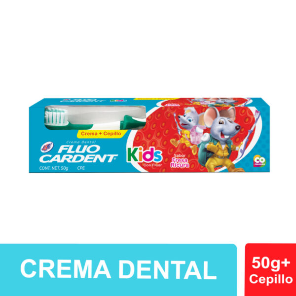 Crema Dental Fluocardent Kids 50 Gr + Cepillo