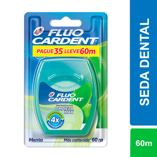 Seda Dental Fluocardent Limpieza Max Pague 35 Metros Lleve 60 Metros