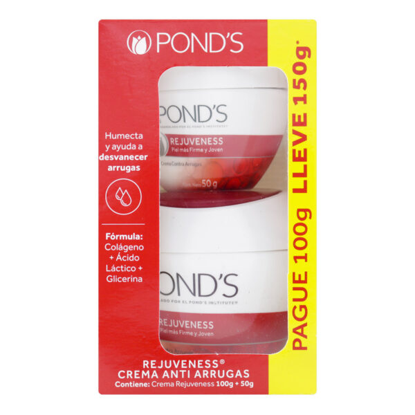 Crema Ponds Rejuveness 100 Gr + Rejuveness 50 Gr
