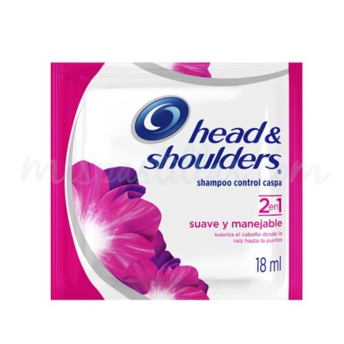 Champu Head Shoulders 2 en 1 Suave Y Man.18 ml 12 sobres