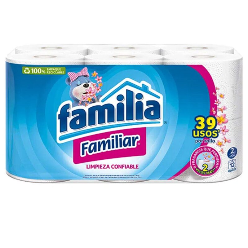 Papel Higienico Familia Familiar 8 paquetes 4 rollos 28 metros