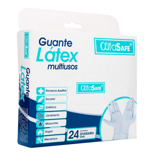 Guante Examen Alfa Latex 24 Unidades Talla L
