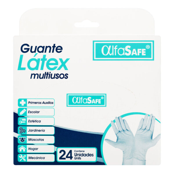 Guante Examen Alfa Latex 24 Unidades Talla M