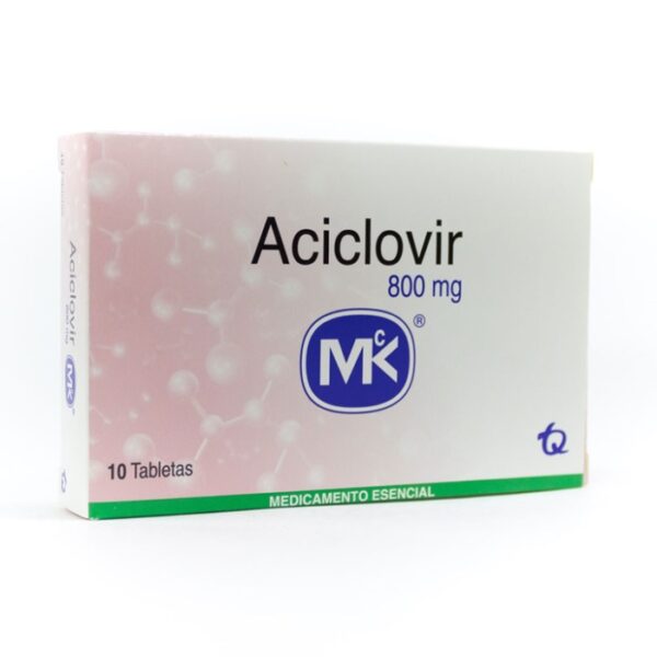 Aciclovir 800 Mg 10 Tabletas Mk