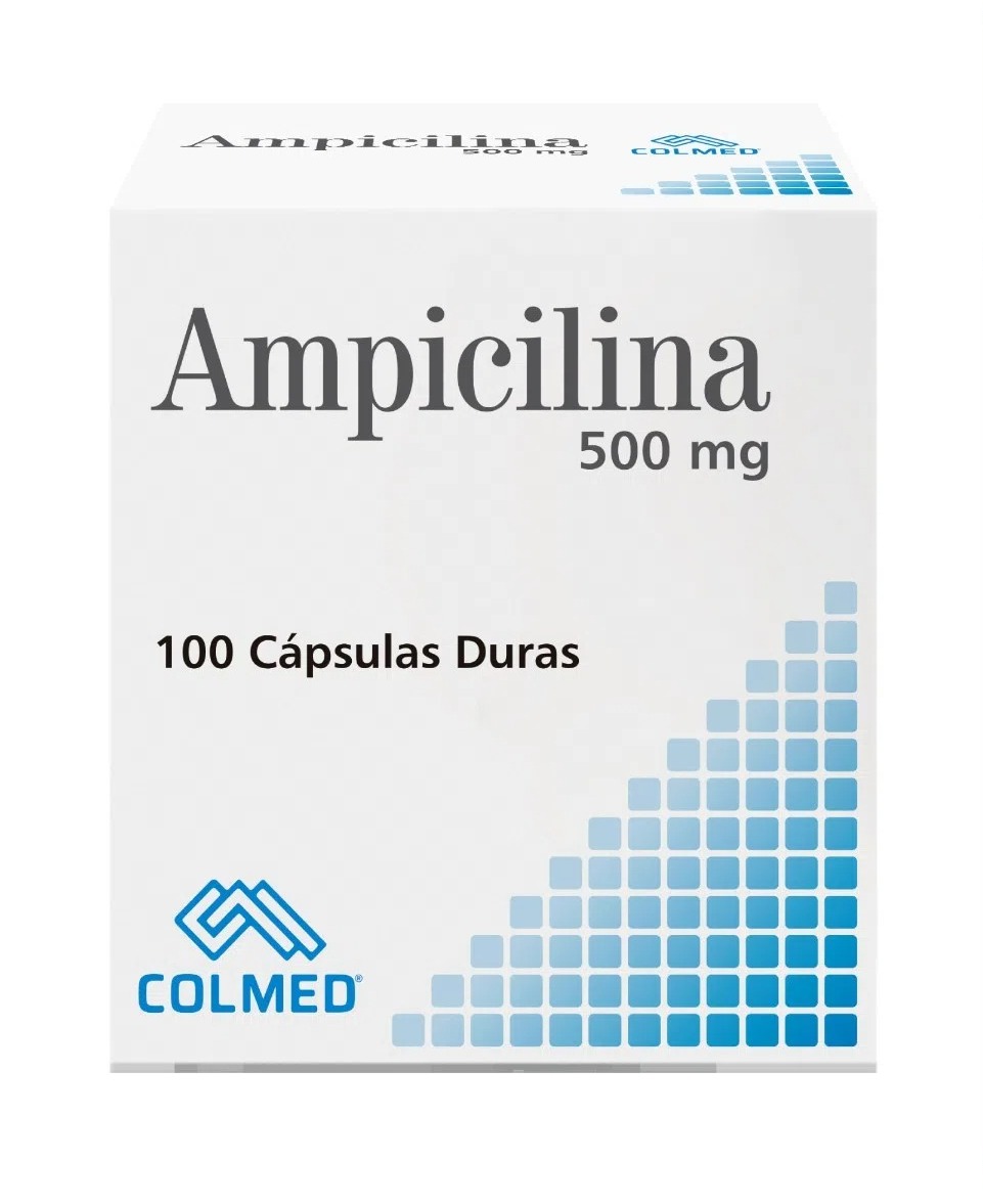 Ampicilina 500 Mg Caja 100 Capsulas Pc