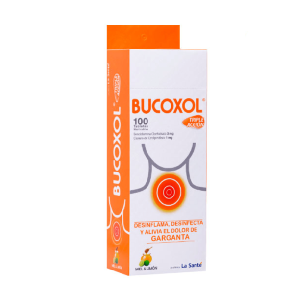 Bucoxol Triple Accion Miel Limon 50 Tabletas