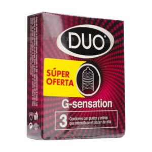 preservativo duo g sensation 3 unidades super oferta