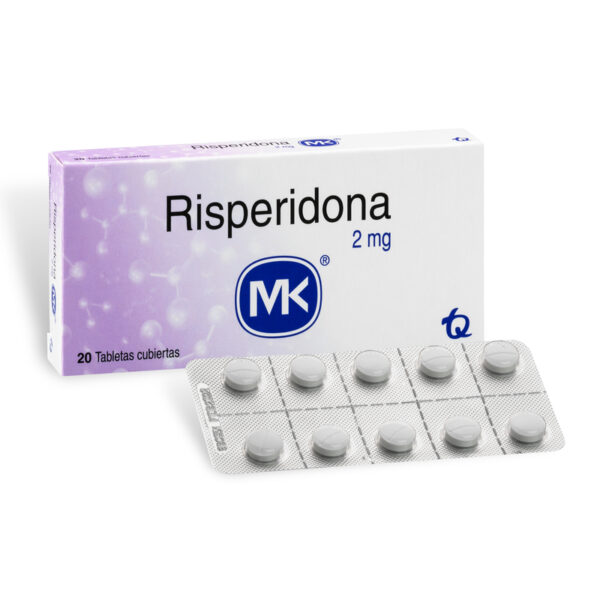 Risperidona 2 Mg 20 Tabletas Mk