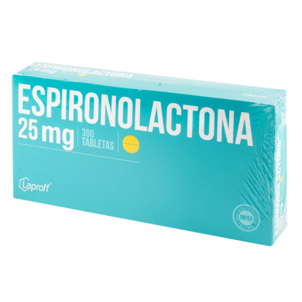 Espironolactona 25 Mg 300 Tabletas Lp