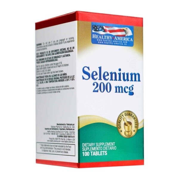 Selenium 200 Mcg Healthy America 100 Tabletas