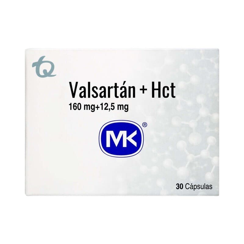 VALSARTAN 160MG+HIDROCLOROTIAZIDA 12.5MG 30 CAPSULAS MK