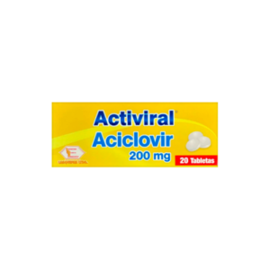 activiral (aciclovir) 200 mg 20 tabletas