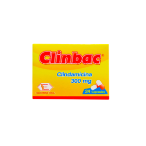clinbac (clindamicina) 300 mg 24 capsulas