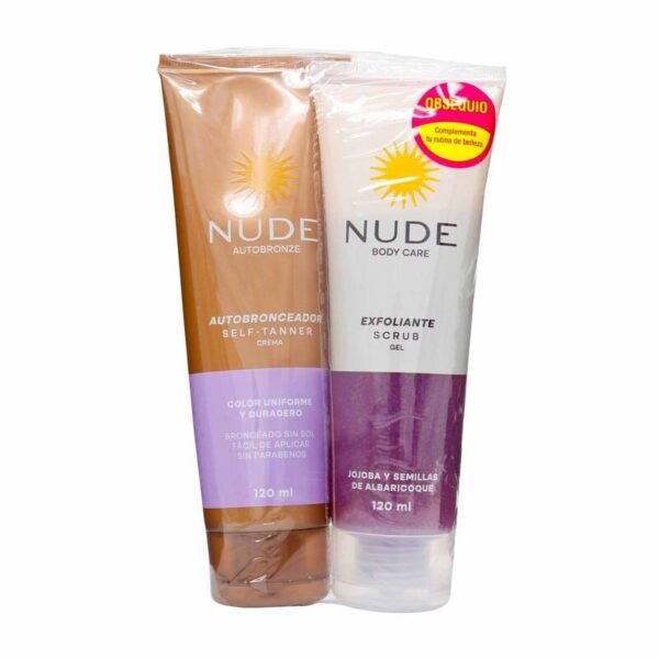 Autobronceador Nude  bronze Crema 120 ml + Exfoliante