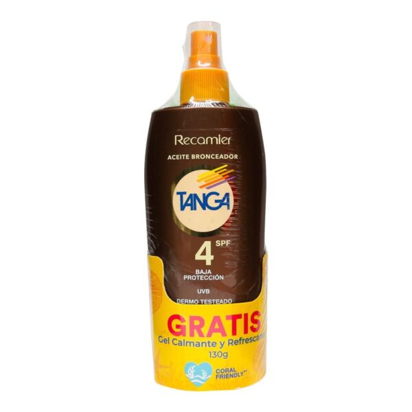 Bronceador Tanga aceite spf 4 185ml+after Gel  130ml