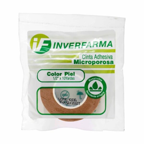 Cinta micropore Piel Inverfarma 1/2x10 yardas