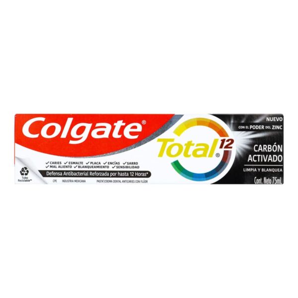 Crema Colgate Total 12 Carbon Activado 75 Ml