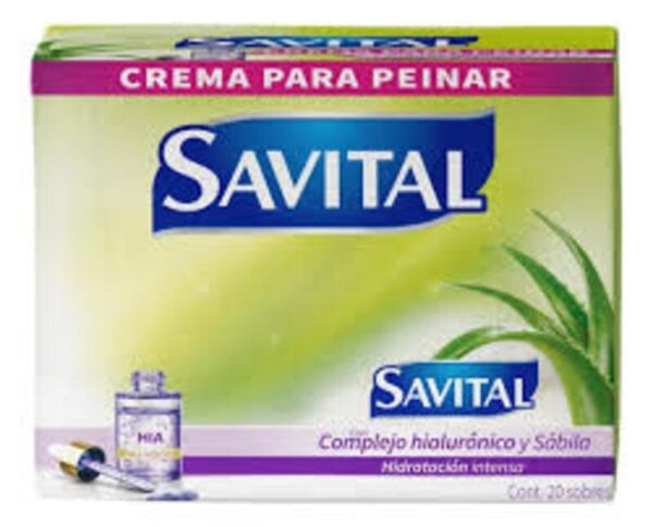 Crema Para Peinar Savital Hialuronico 20 Sobres  22ml