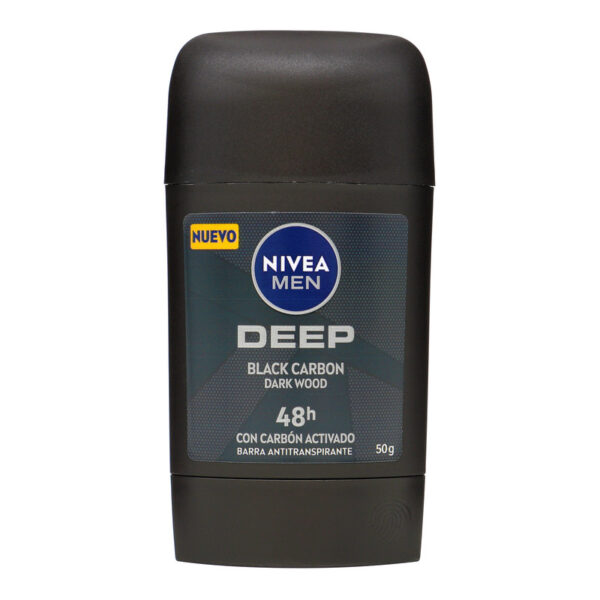 Desodorante Nivea barra deep black carbon 50 g