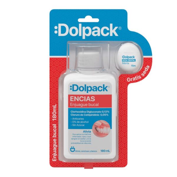 Enjuague Bucal Dol Pack Encias Clorhexidina 180 Ml + Seda