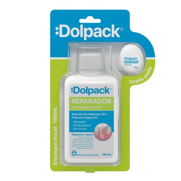 Enjuague Bucal Dol Pack Repara Calendula 180 Ml + Seda