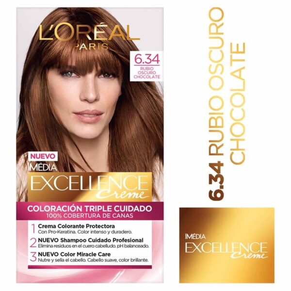 Excellence Creme Kit 6.34 Rubio Oscuro Chocolate