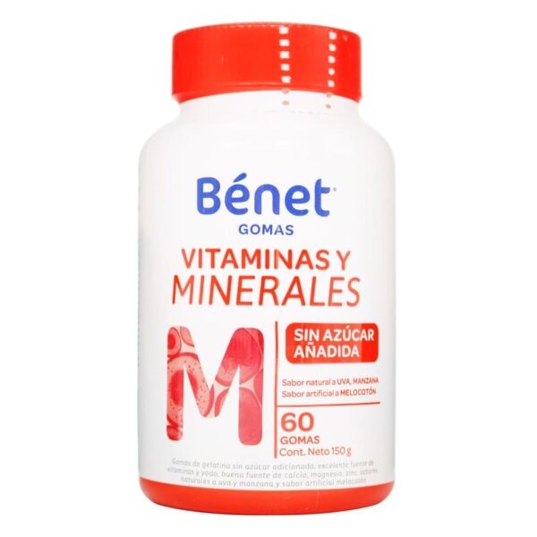 Gomas de Gelatina Benet Vitamina y Minerales 150 gr