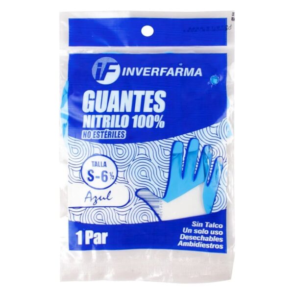 Guante Nitrilo Azul Talla L 2 Unidades Inverfarma