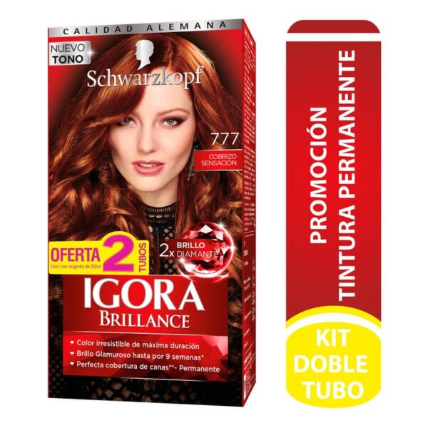 Igora Brillance Doble Tubo  777 Cobrizo Sensacion