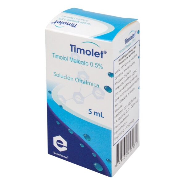 timolol maleato 0.5% gotas oftalmicas 5 ml ex