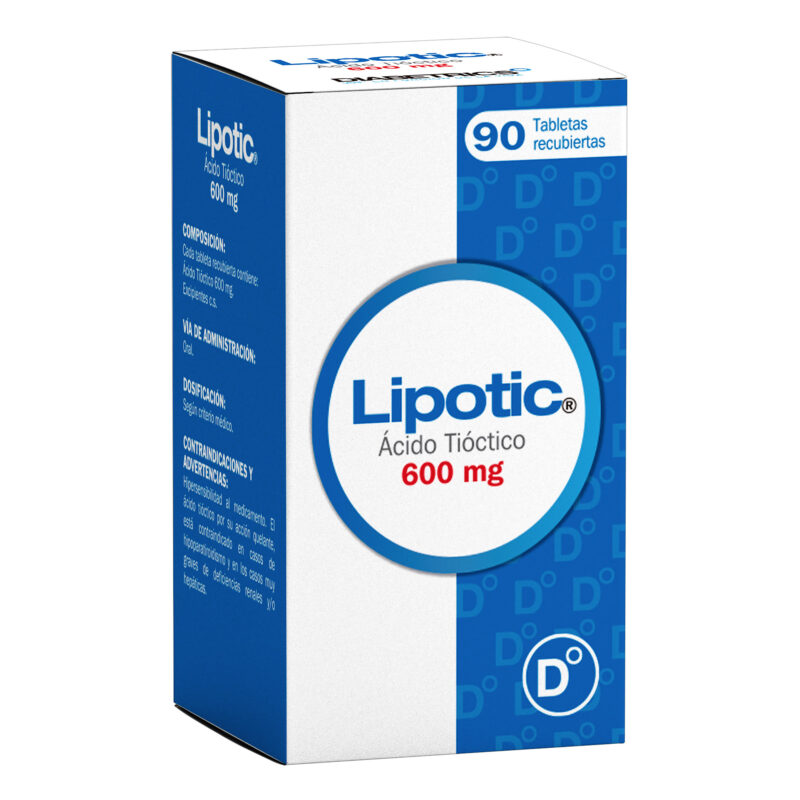 Lipotic 600 Mg 90 Tabletas