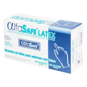 guante examen alfa latex 100 unidades l