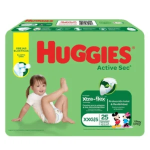 pañal huggies active sec etapa 5 xxg 25 unidades