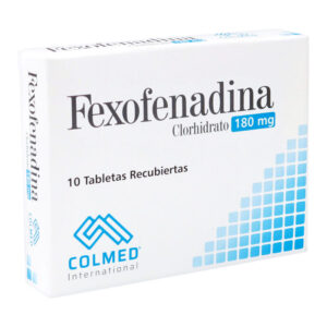 fexofenadina 180 mg 10 tabletas pc