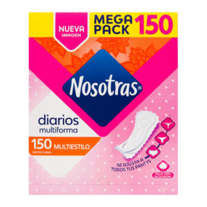 protector nosotras diarios multiestilo 150 unidades