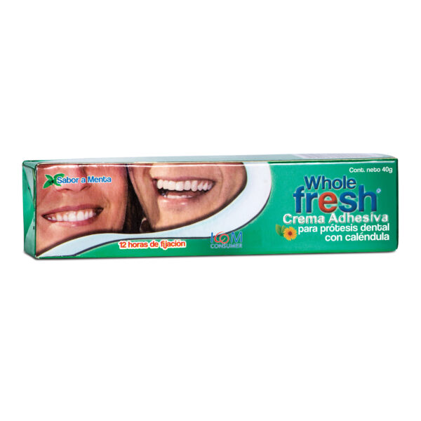 crema adhesiva wholefresh menta 40 gr icom