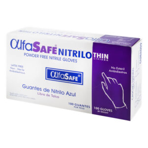 guante nitrilo alfa liv.azul talla s 100 unidades