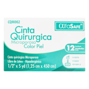 microporoso alfa piel 1/2x5 yardas 12 unidades