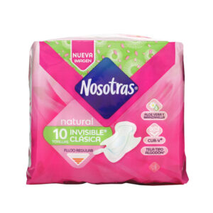 toallas nosotras natural invisible clasica tela 10 unidades