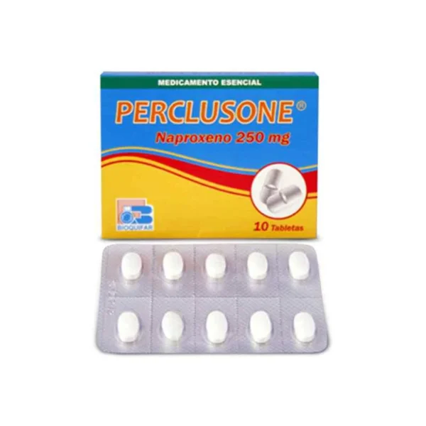 perclusone (naproxeno) 250 mg 10 tabletas
