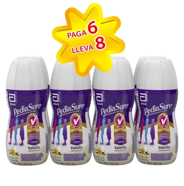 pediasure vainilla 220 ml pague 6 lleve 8