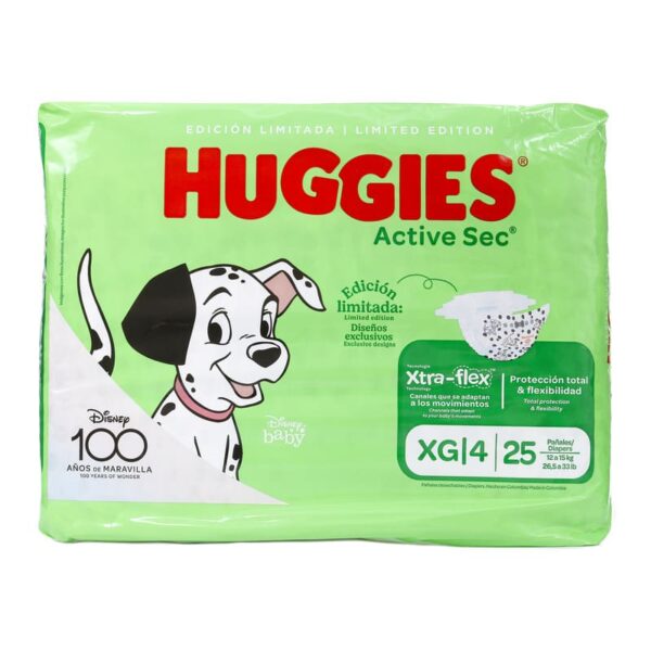Pañal Huggies Active Sec Etapa 4 XG 25 Unidades