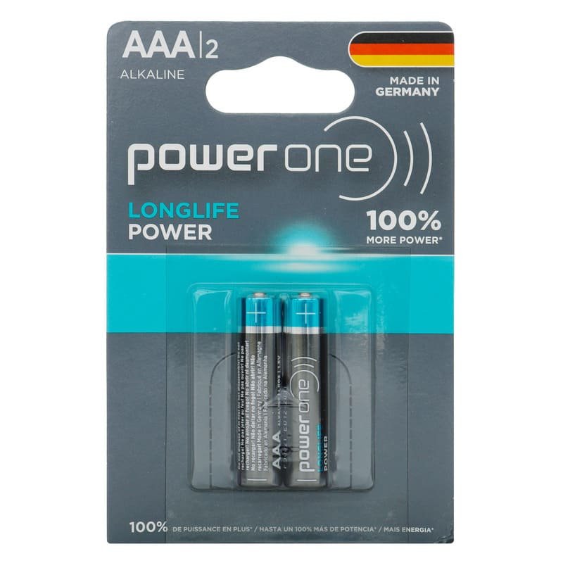 PILA POWER ONE ALKALINA AAA 2 UNIDADES