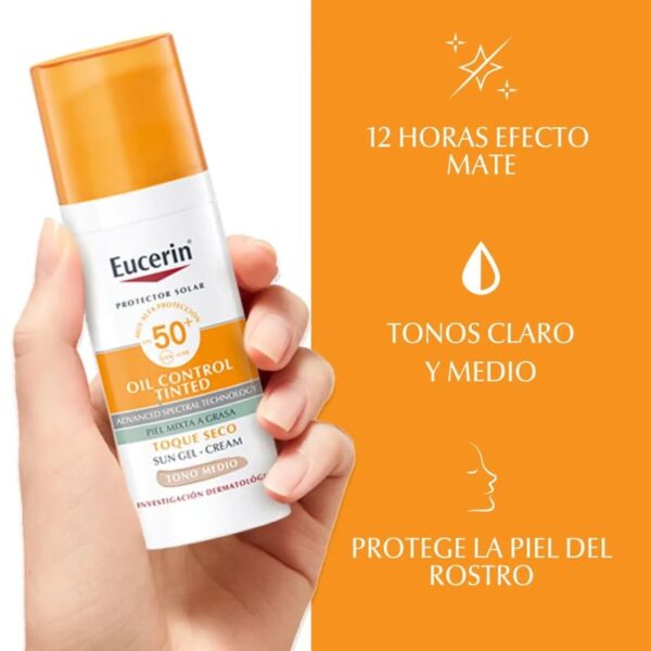 Protector Solar Eucerin Fps 50 Tono Medio 50 Ml