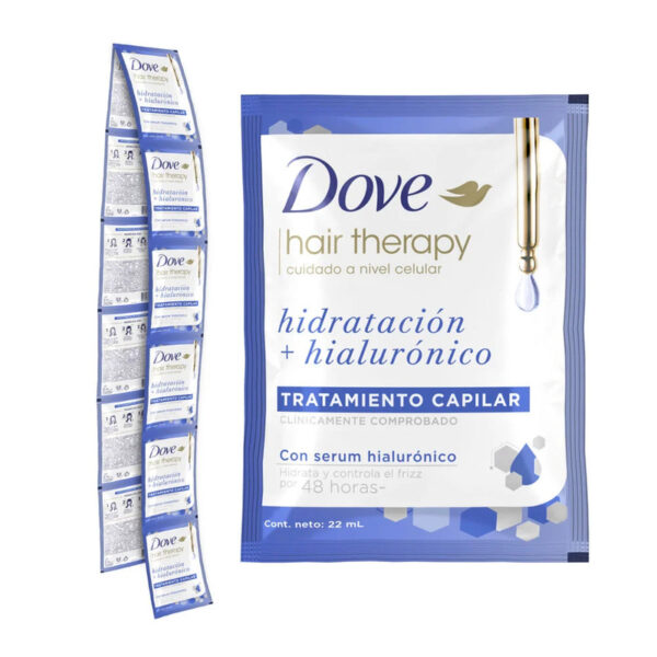 Tratamiento Dove Hidratacion + Hialuronico 12 Sobres  22 Ml