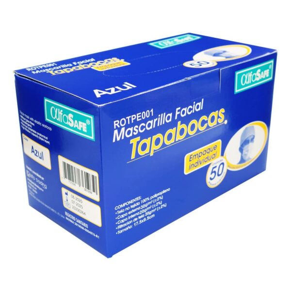 Tapaboca Desechables Alfa Blanco e.i 50 Unidades