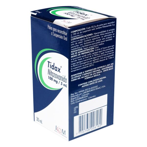 Tidax 100 Mg Suspension 30 ml Icom