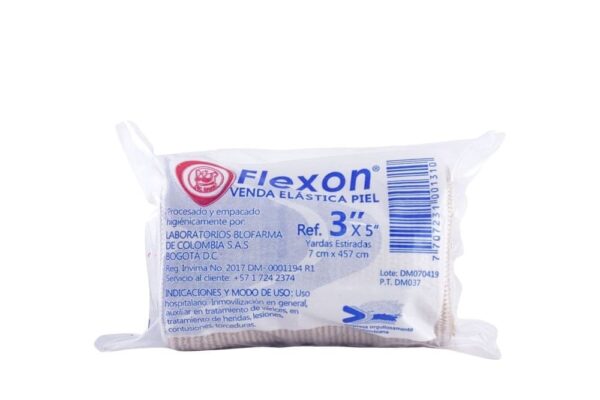 Venda Flexon Elastica Color Piel 3x5